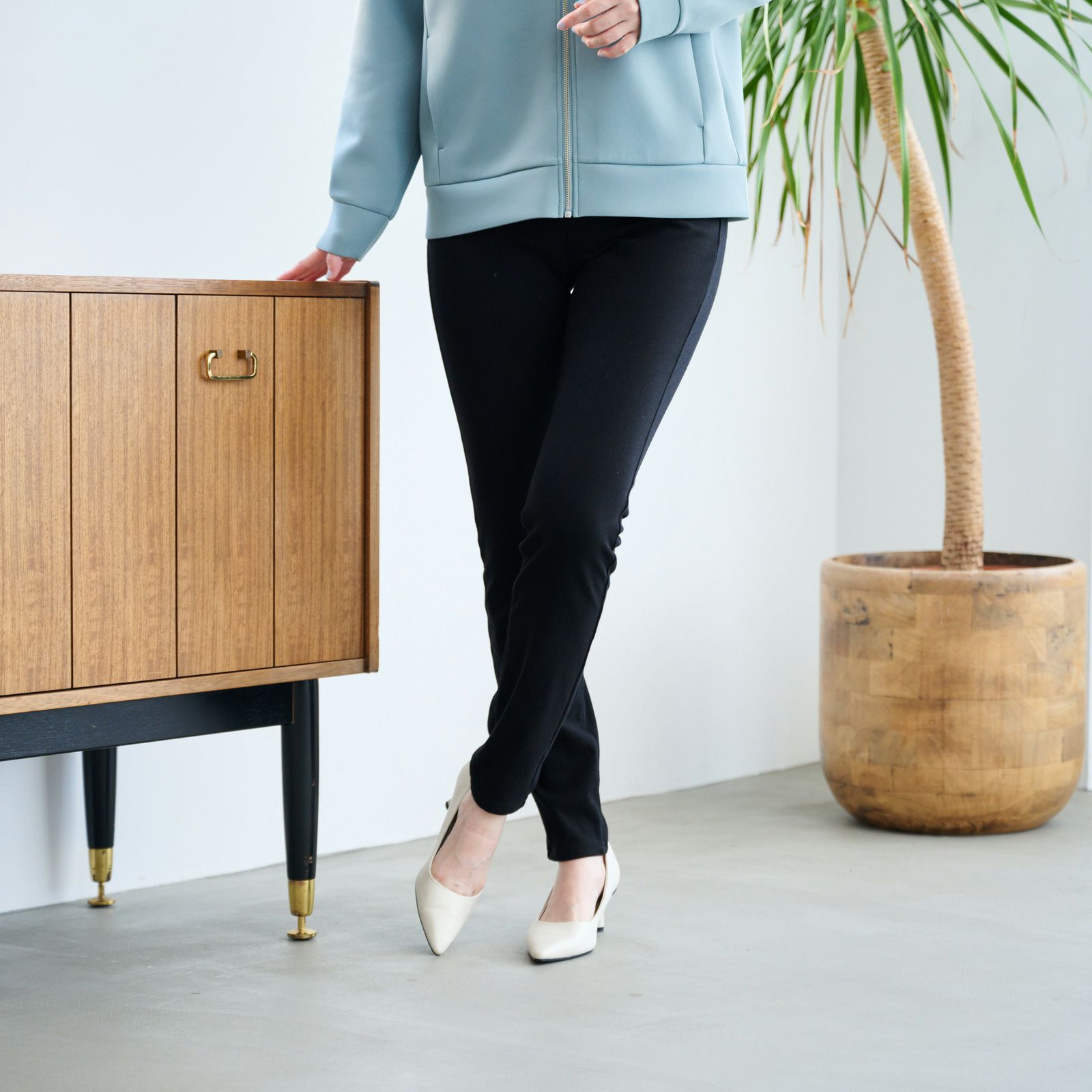 アルガンオイル　裏起毛レギンスパンツ