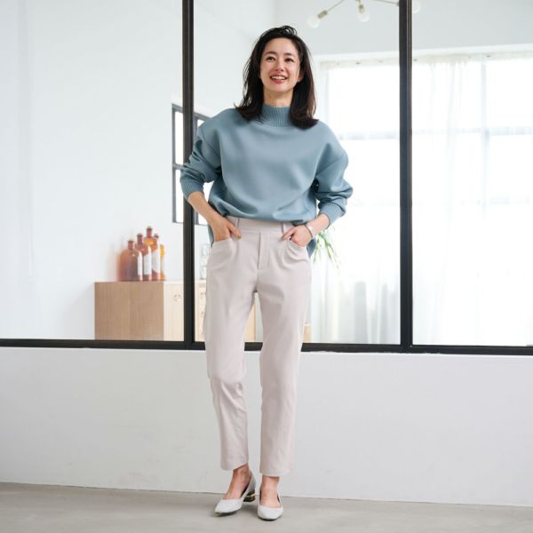 ハイストレッチ裏起毛ストレートパンツ