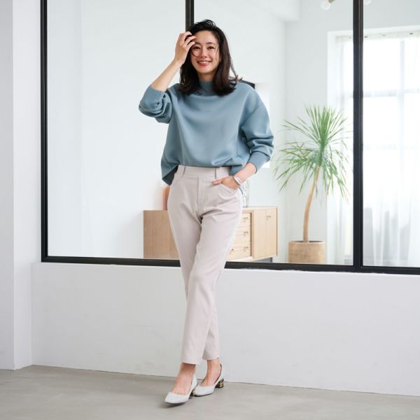 ハイストレッチ裏起毛ストレートパンツ