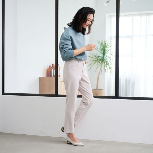 ハイストレッチ裏起毛ストレートパンツ