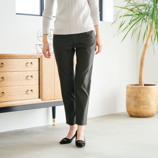 ハイストレッチ裏起毛ストレートパンツ