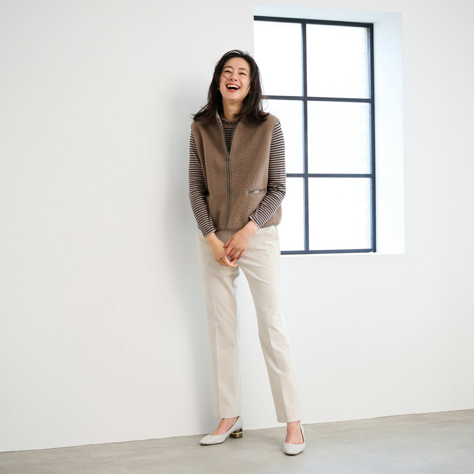 ボアフリースフルジップベスト