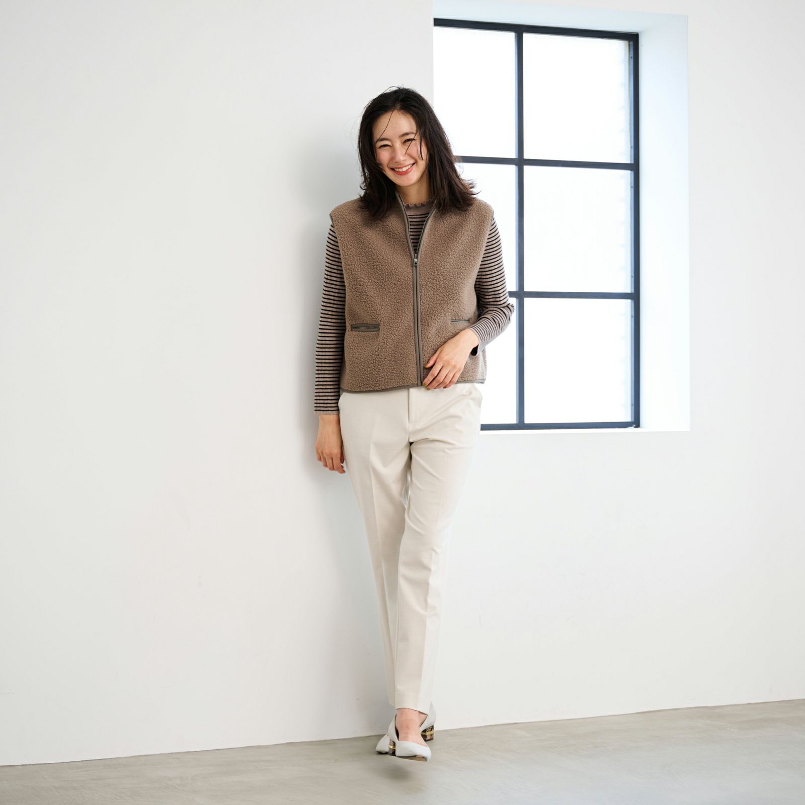 ボアフリースフルジップベスト