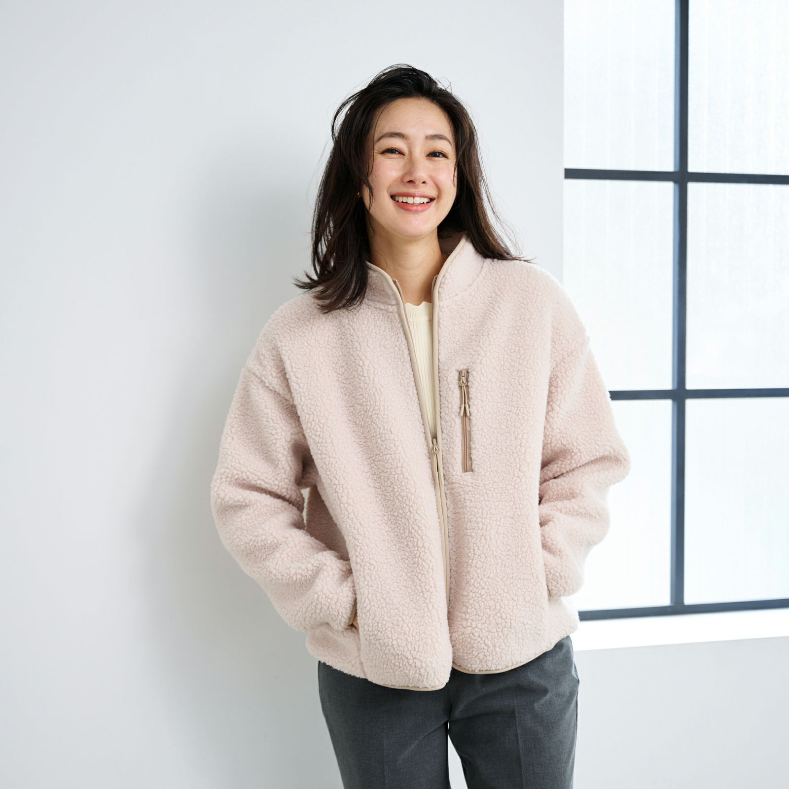 ボアフリースフルジップジャケ