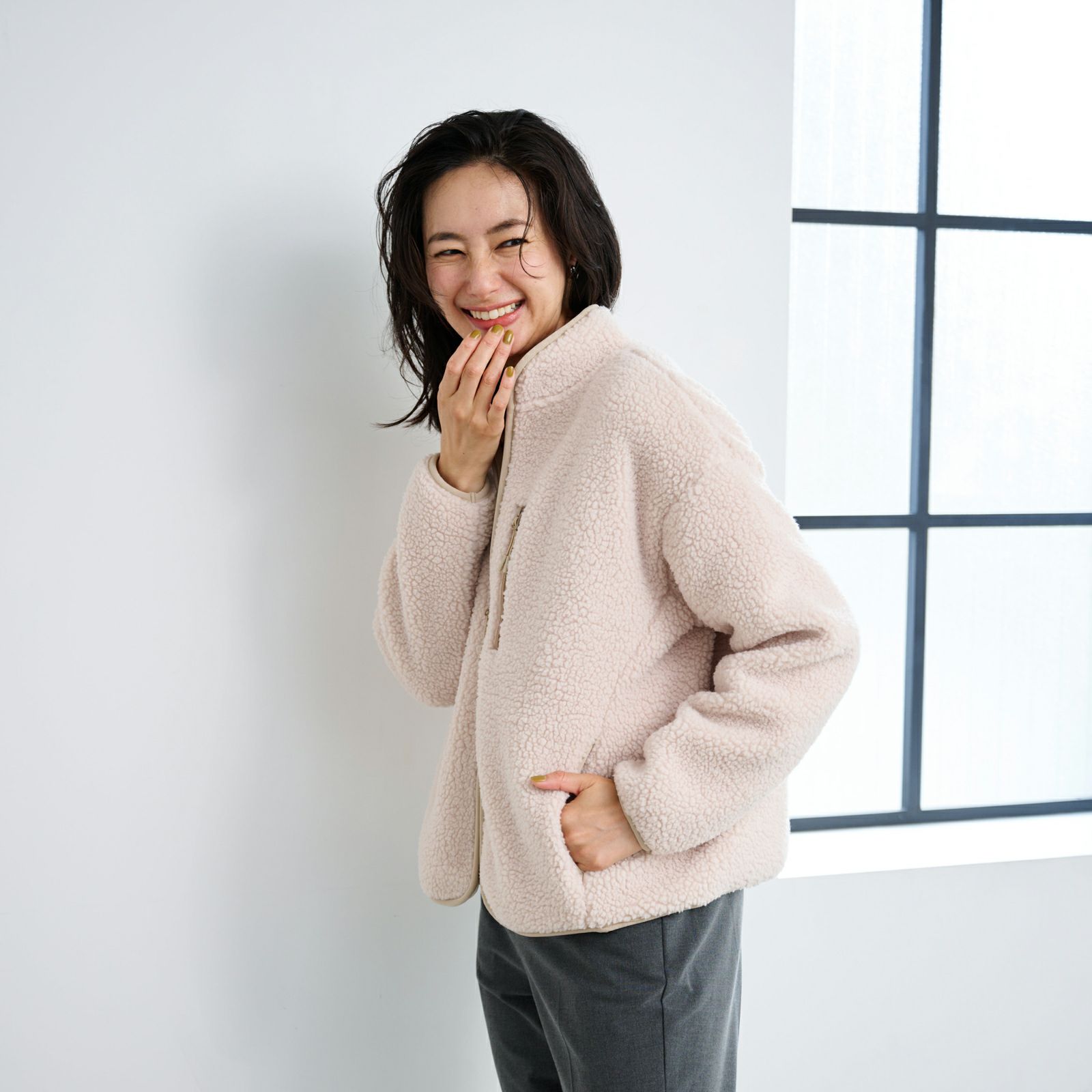 ボアフリースフルジップジャケ