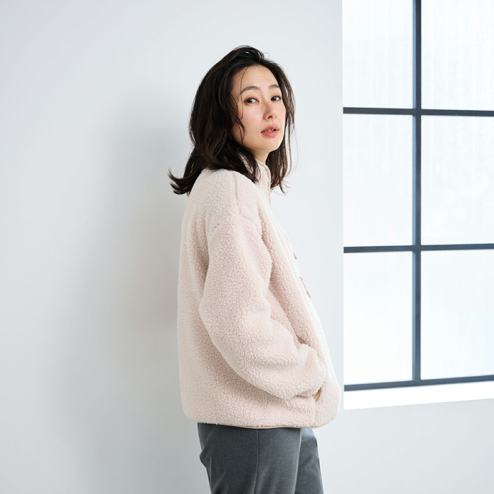 ボアフリースフルジップジャケ