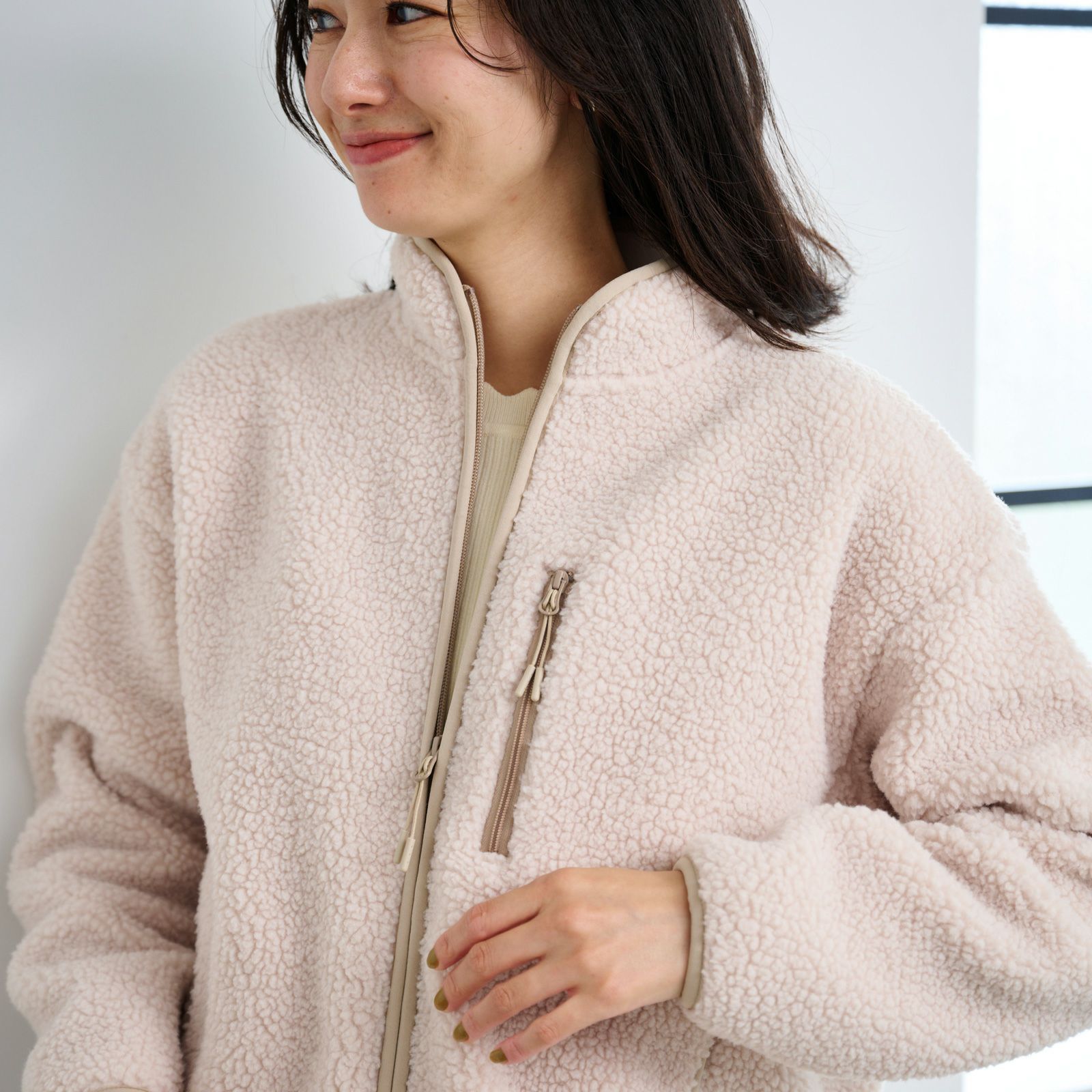 ボアフリースフルジップジャケ