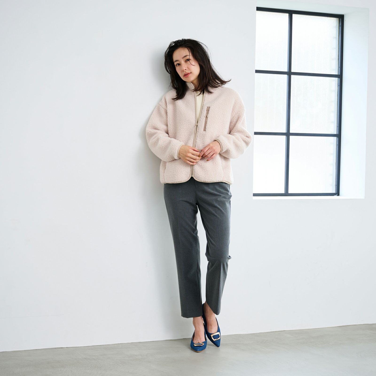 ボアフリースフルジップジャケ