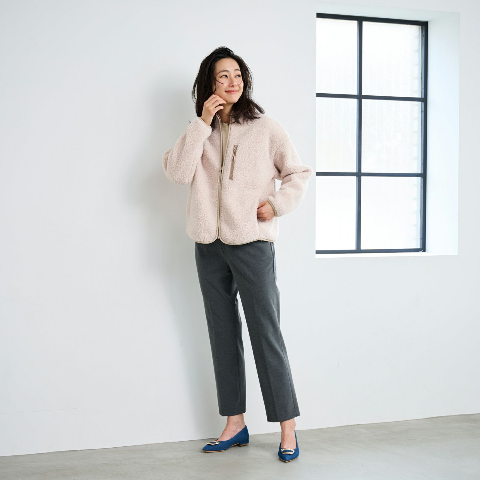 ボアフリースフルジップジャケ