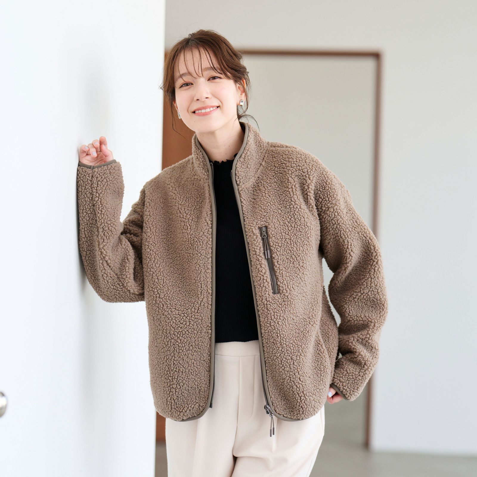 ボアフリースフルジップジャケ