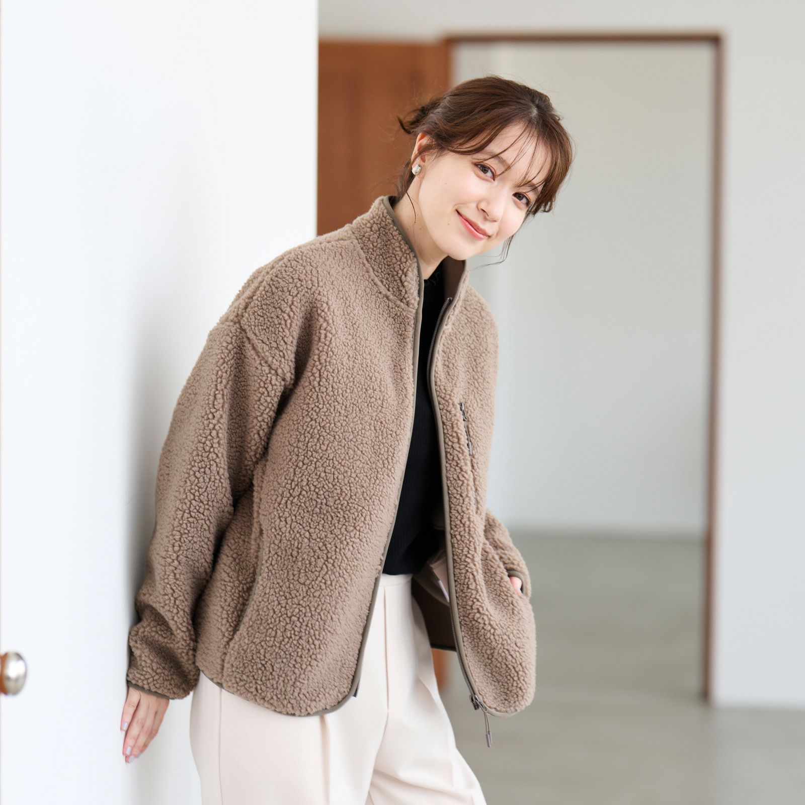 ボアフリースフルジップジャケ