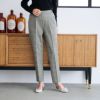 【オルスタ】両面起毛　また下長めテーパードパンツ