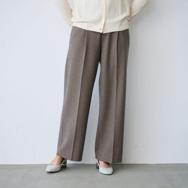 【オルスタ】両面起毛　また下長めワイドパンツ