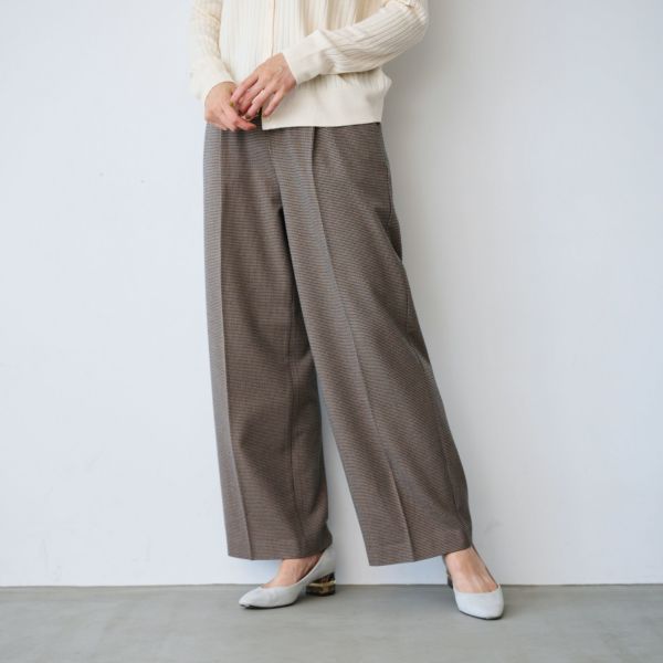 【オルスタ】両面起毛　また下長めワイドパンツ