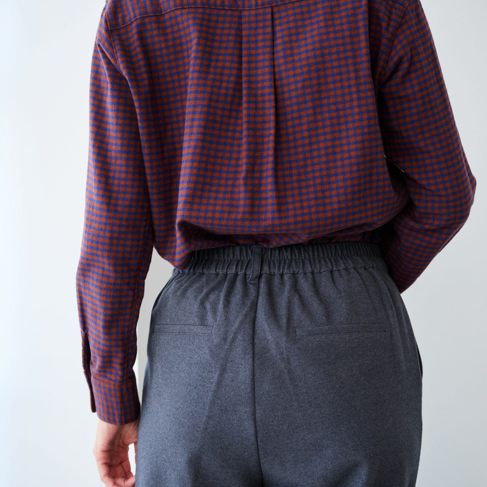 【オルスタ】両面起毛　また下長めストレートパンツ