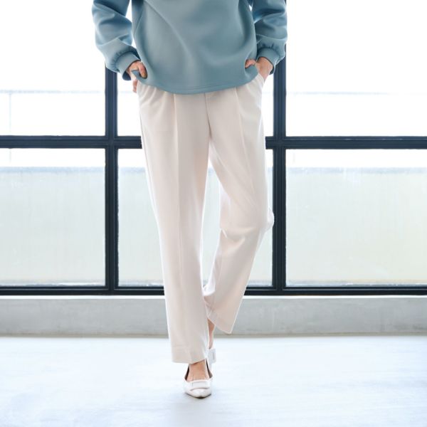 【オルスタ】両面起毛　また下長めストレートパンツ