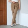 【オルスタ】両面起毛　また下長めストレートパンツ