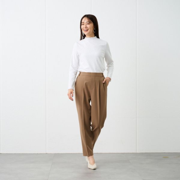 【オルスタ】両面起毛　テーパードパンツ