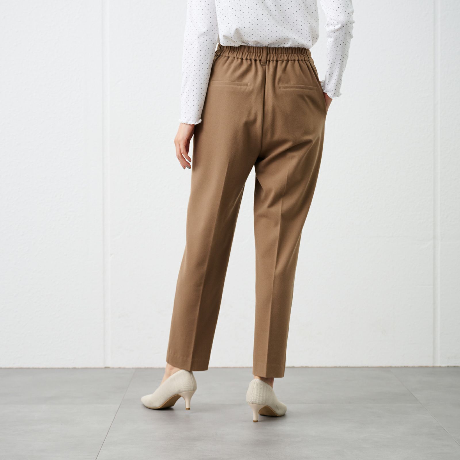 【オルスタ】両面起毛　テーパードパンツ