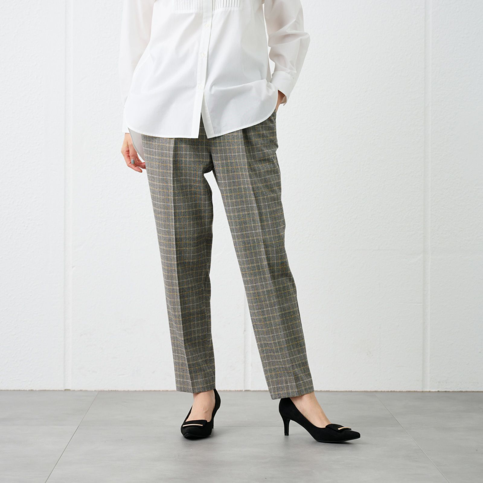 【オルスタ】両面起毛　テーパードパンツ