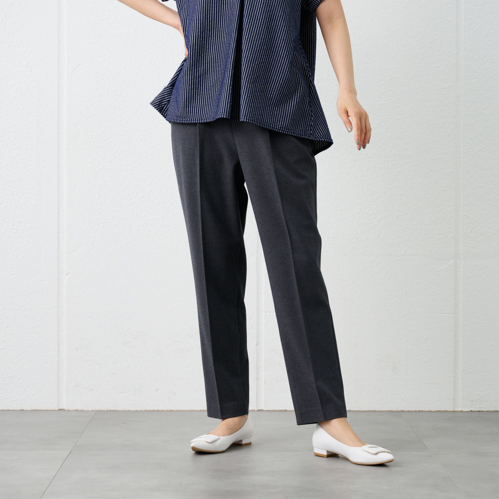 【オルスタ】両面起毛　テーパードパンツ