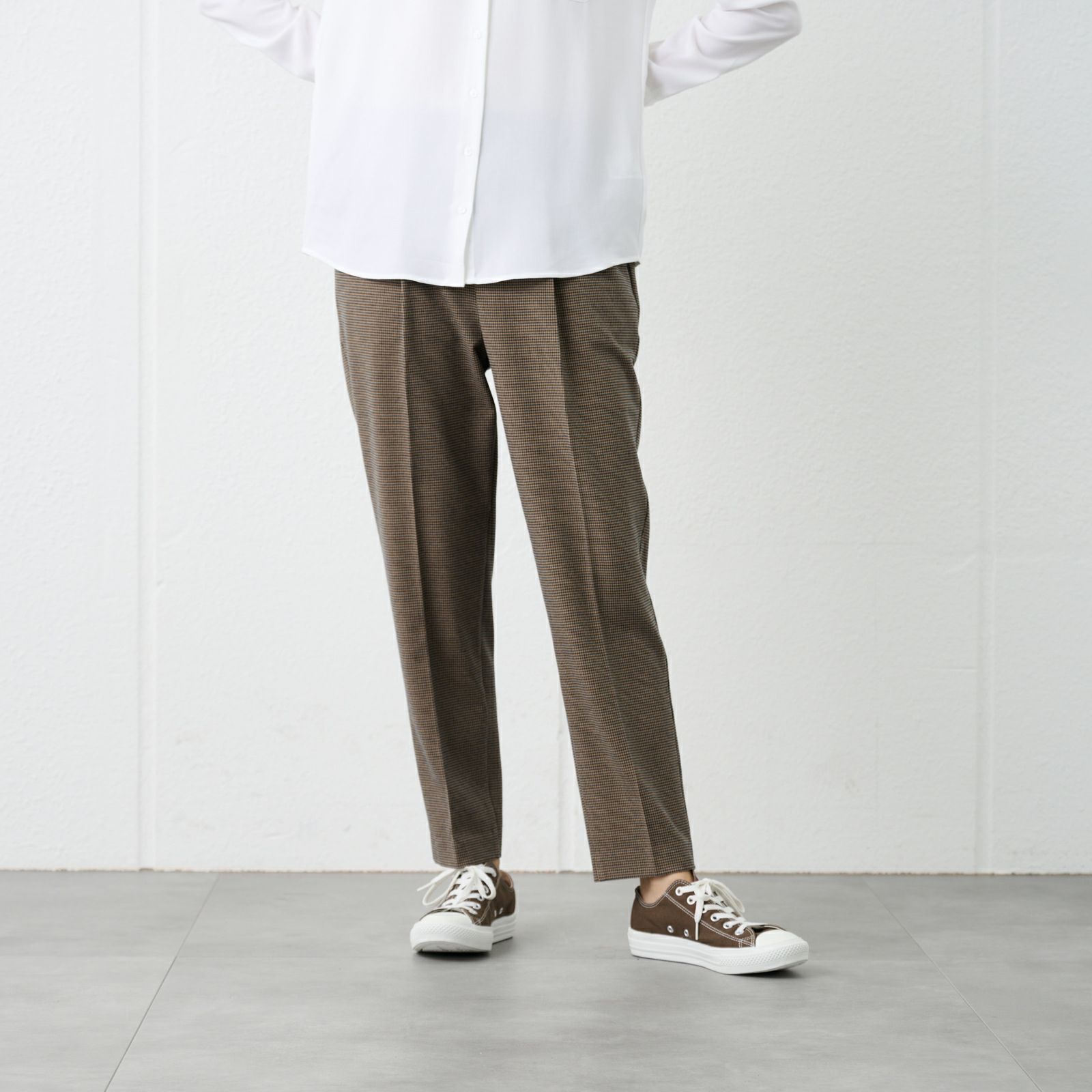 【オルスタ】両面起毛　テーパードパンツ