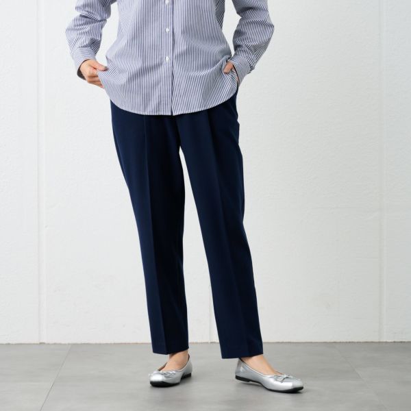 【オルスタ】両面起毛　テーパードパンツ