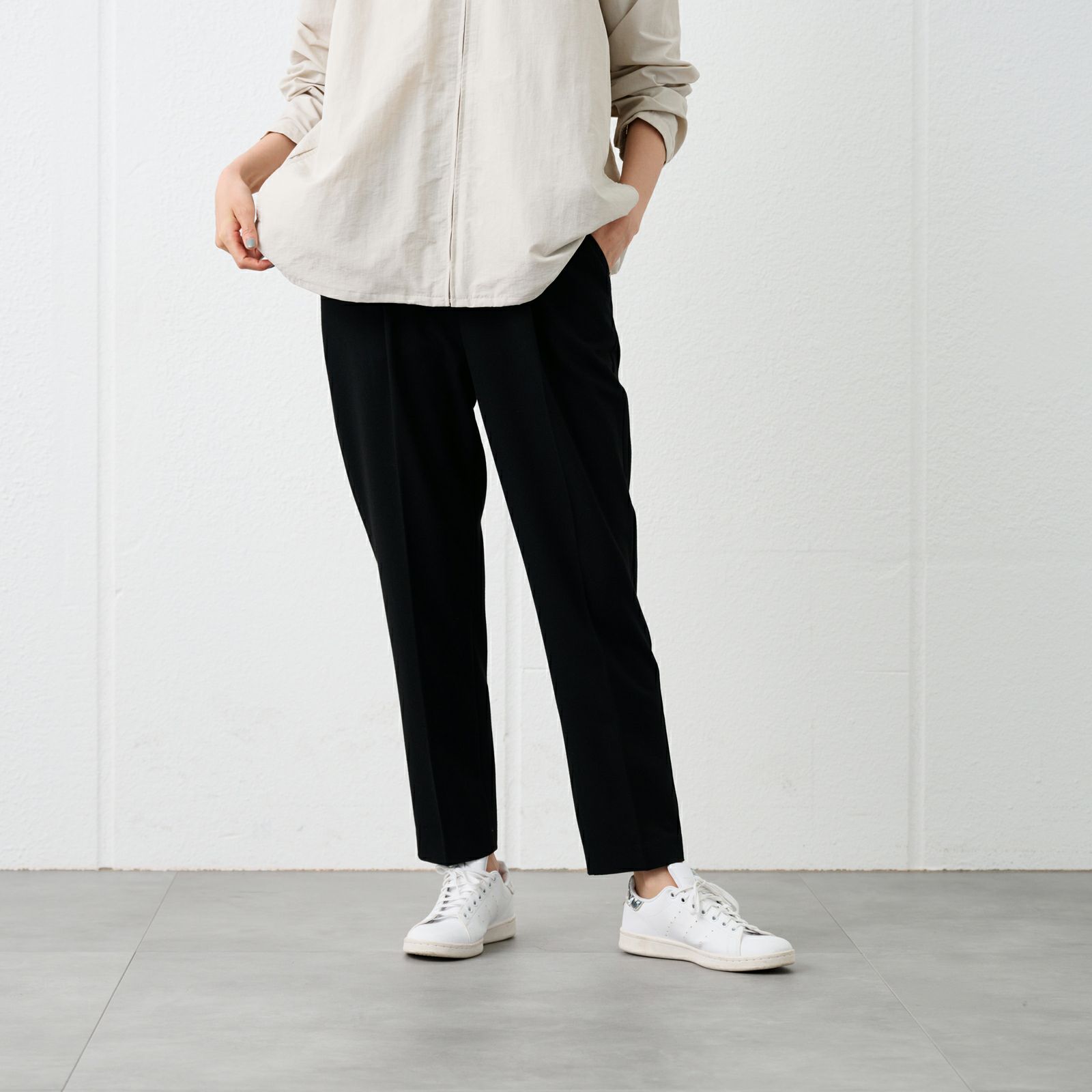 【オルスタ】両面起毛　テーパードパンツ