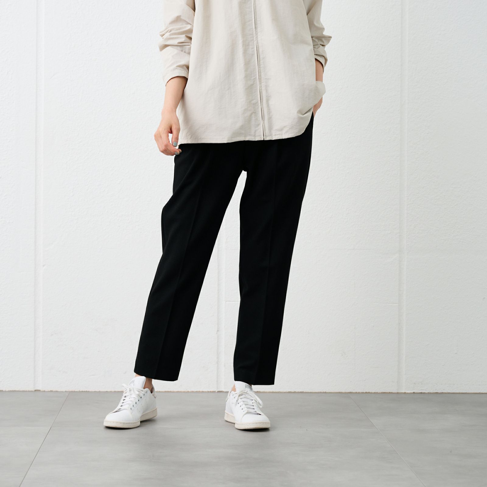 【オルスタ】両面起毛　テーパードパンツ