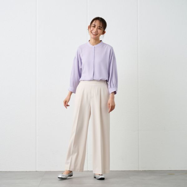 【オルスタ】両面起毛　ワイドパンツ