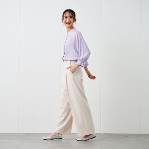 【オルスタ】両面起毛　ワイドパンツ