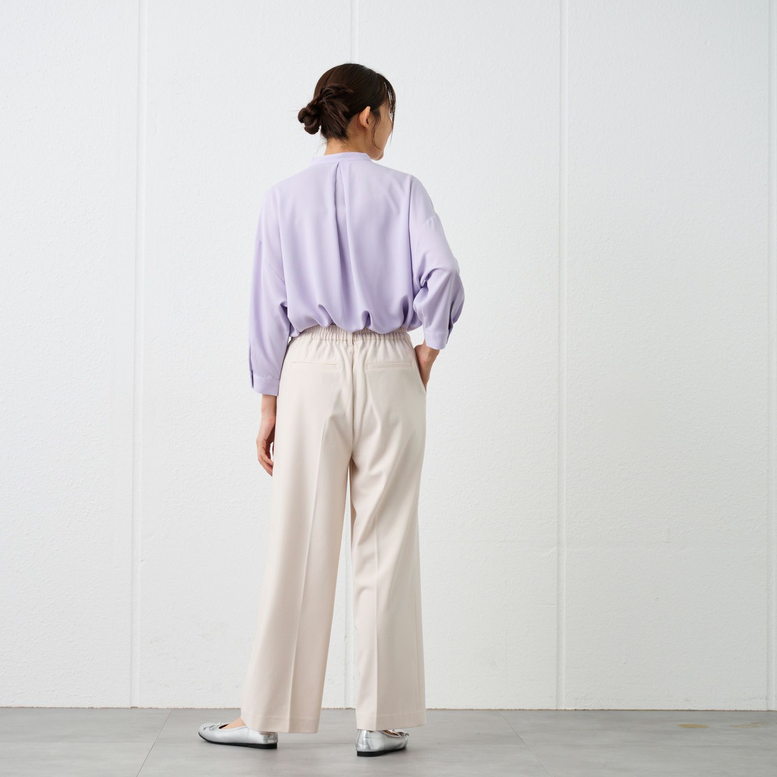 【オルスタ】両面起毛　ワイドパンツ