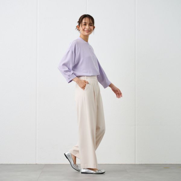 【オルスタ】両面起毛　ワイドパンツ