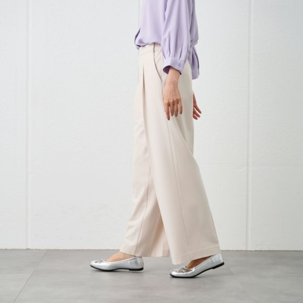 【オルスタ】両面起毛　ワイドパンツ