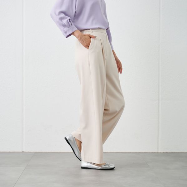 【オルスタ】両面起毛　ワイドパンツ