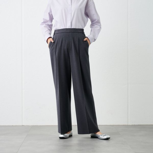 【オルスタ】両面起毛　ワイドパンツ