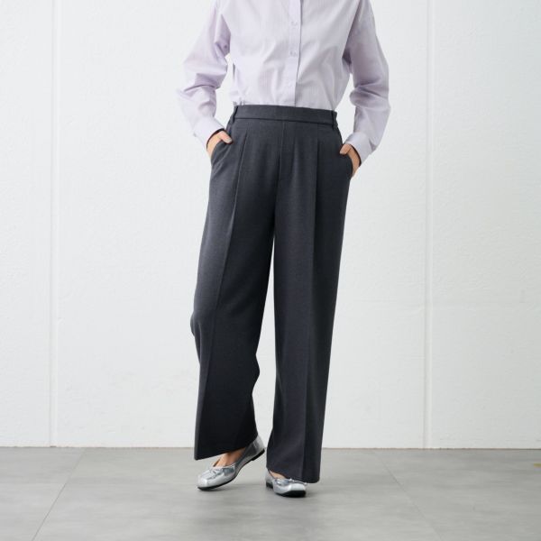 【オルスタ】両面起毛　ワイドパンツ