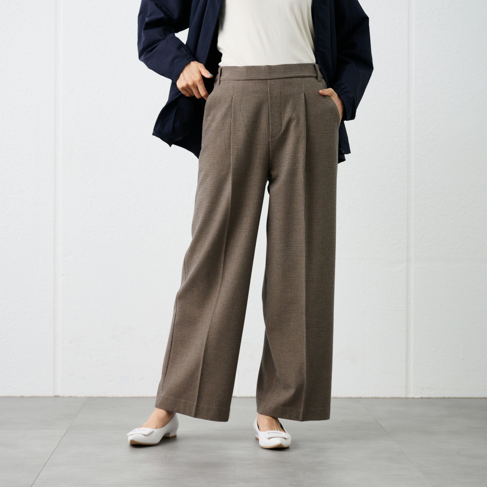 【オルスタ】両面起毛　ワイドパンツ