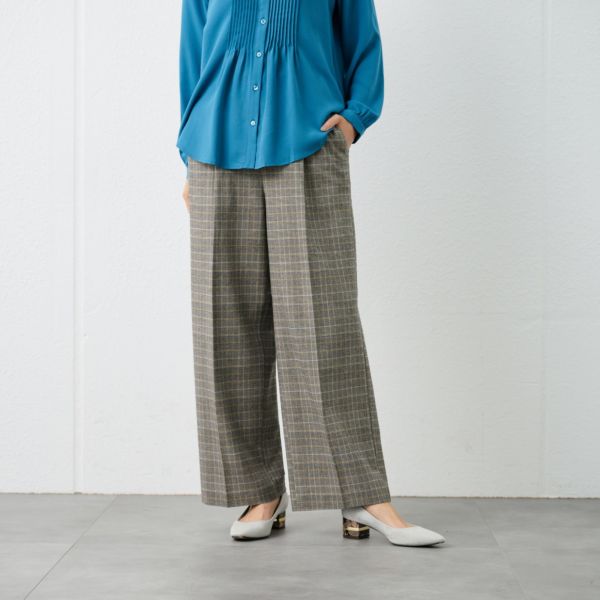 【オルスタ】両面起毛　ワイドパンツ