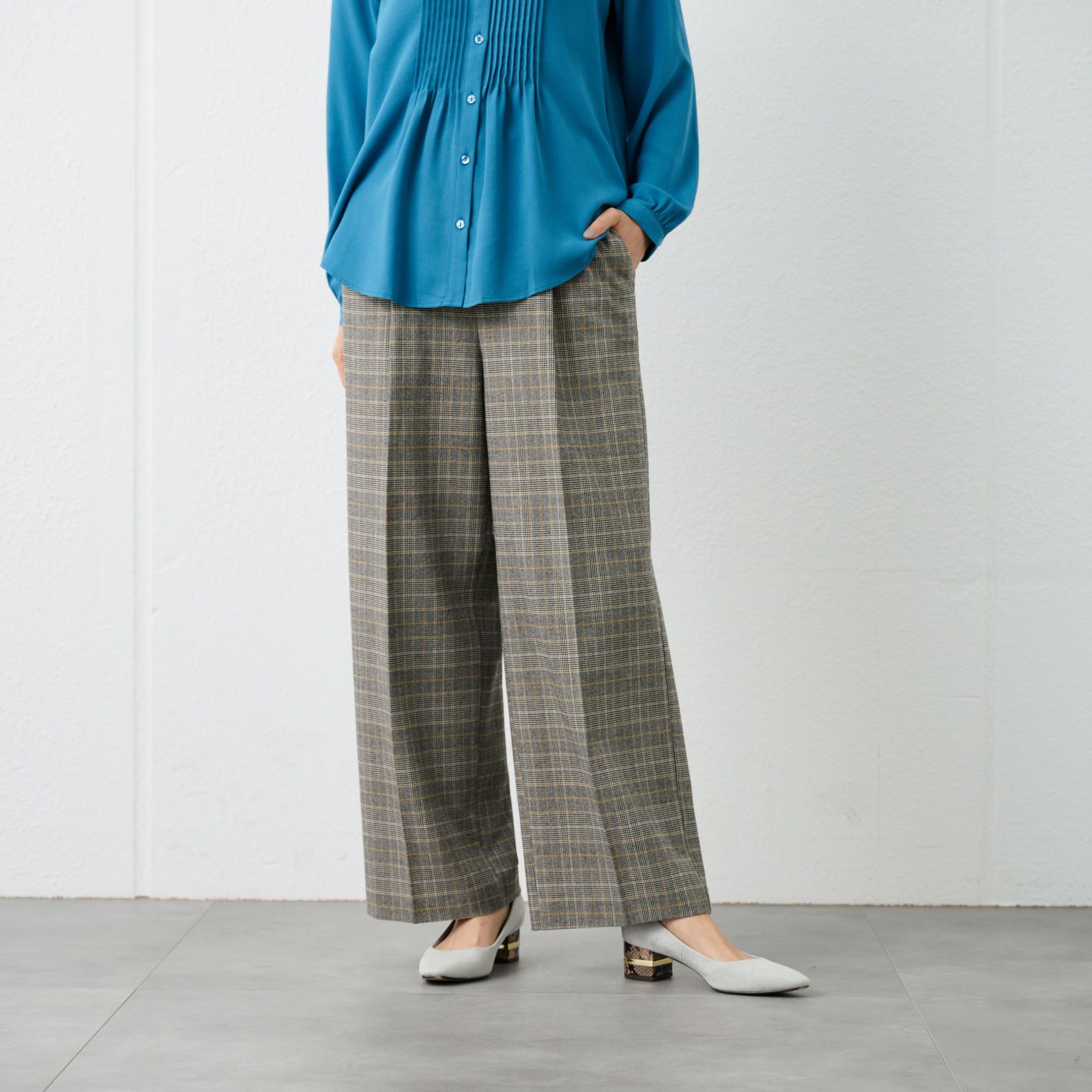 【オルスタ】両面起毛　ワイドパンツ