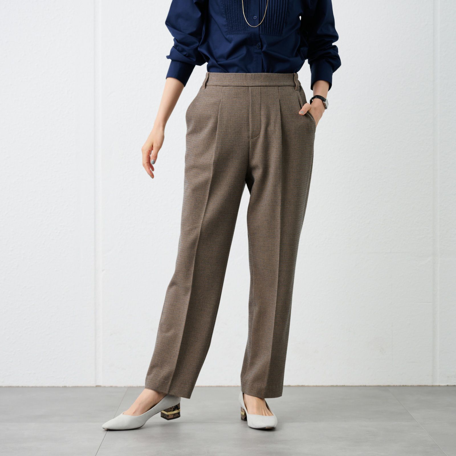 【オルスタ】両面起毛　ストレートパンツ