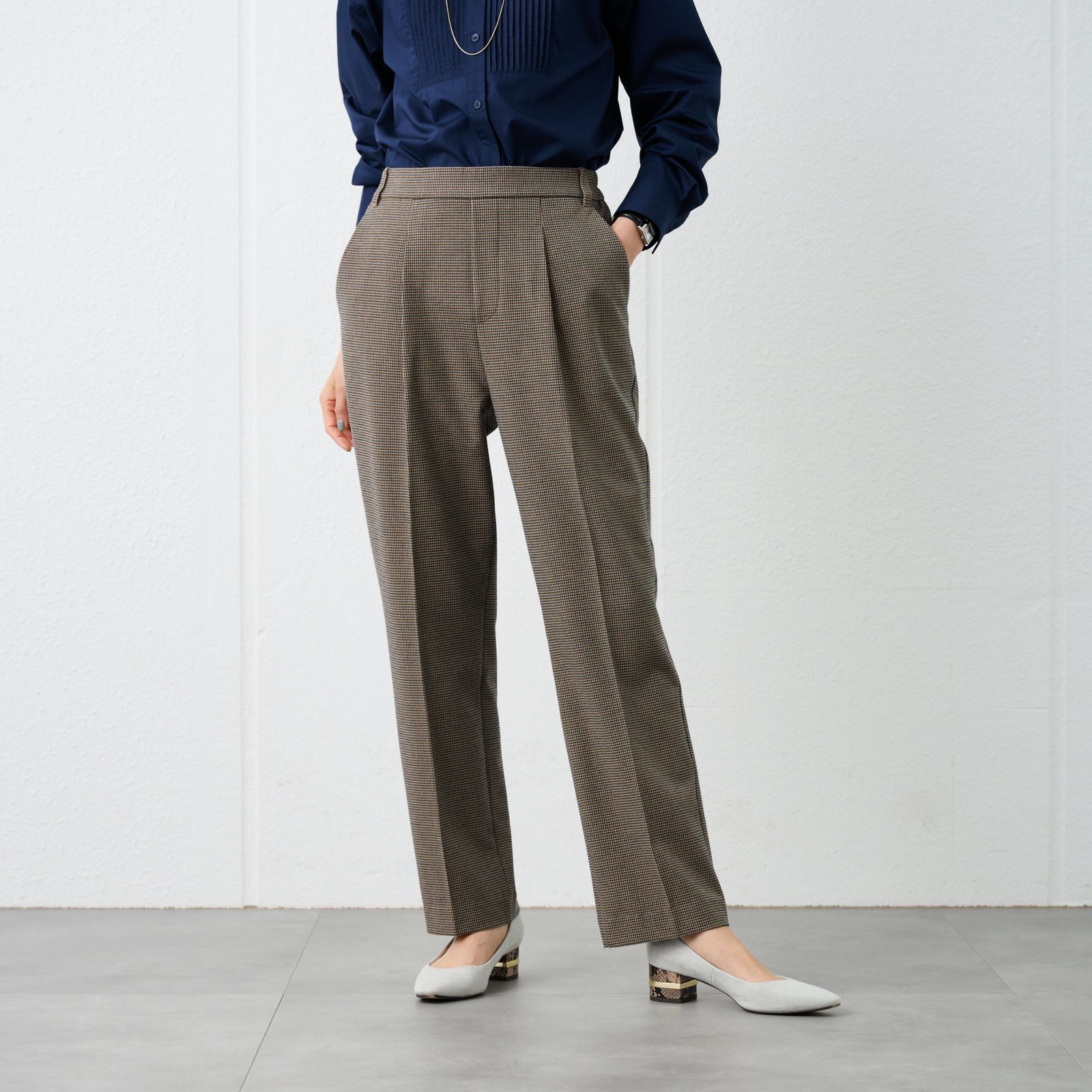 【オルスタ】両面起毛　ストレートパンツ