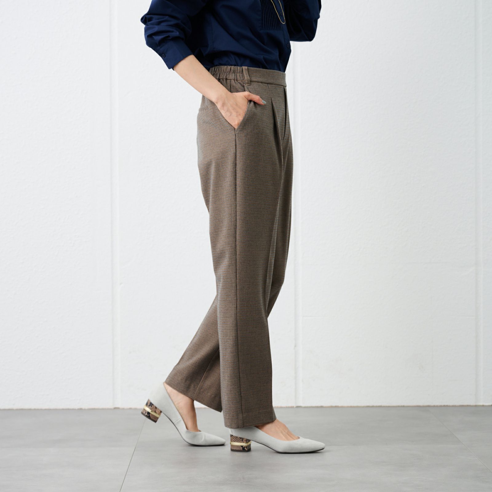 【オルスタ】両面起毛　ストレートパンツ