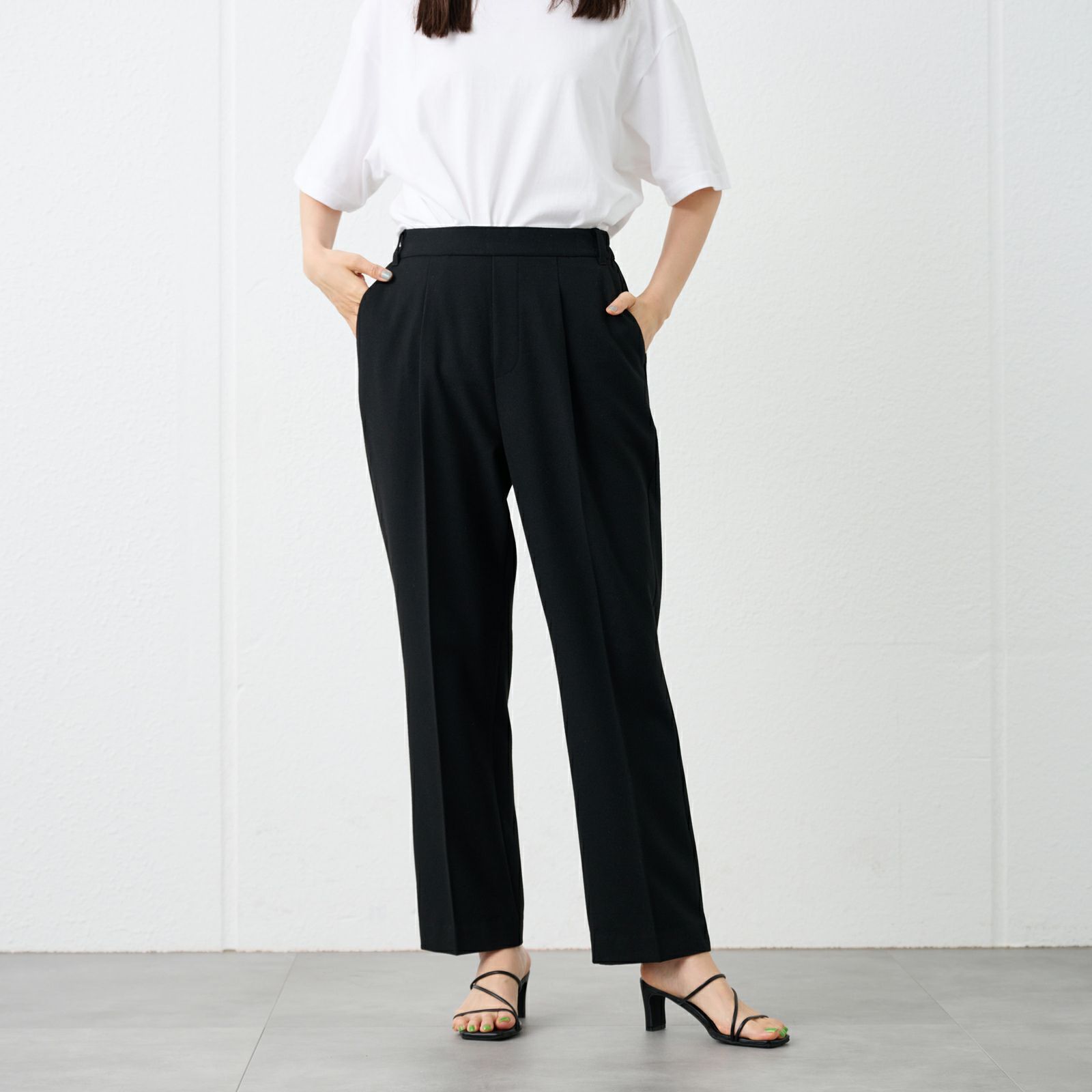 【オルスタ】両面起毛　ストレートパンツ