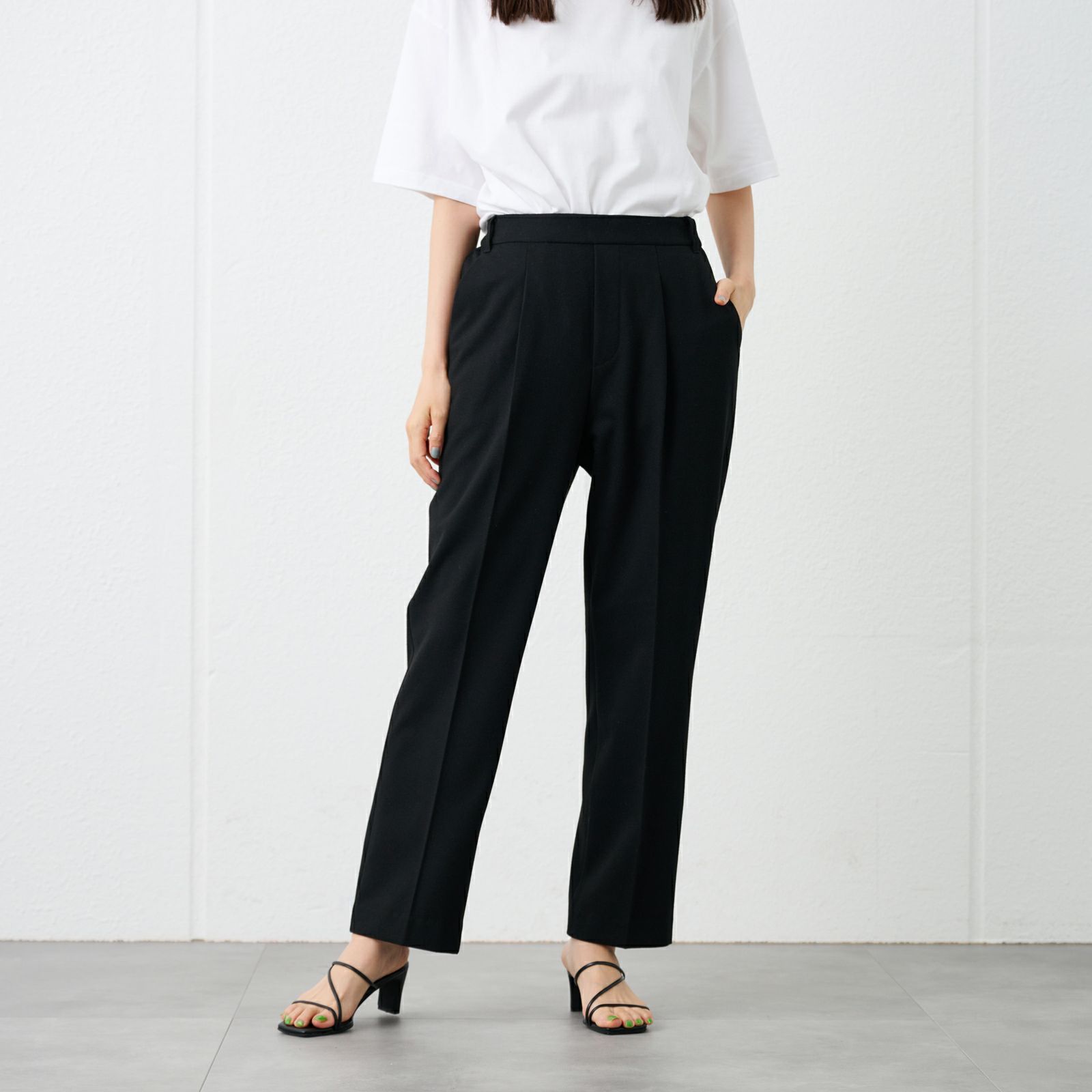 【オルスタ】両面起毛　ストレートパンツ