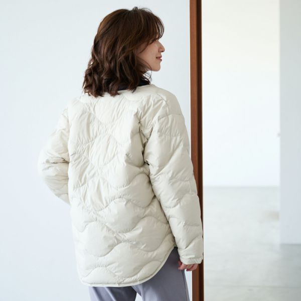 ウオッシャブルダウン　ノーカラージャケット