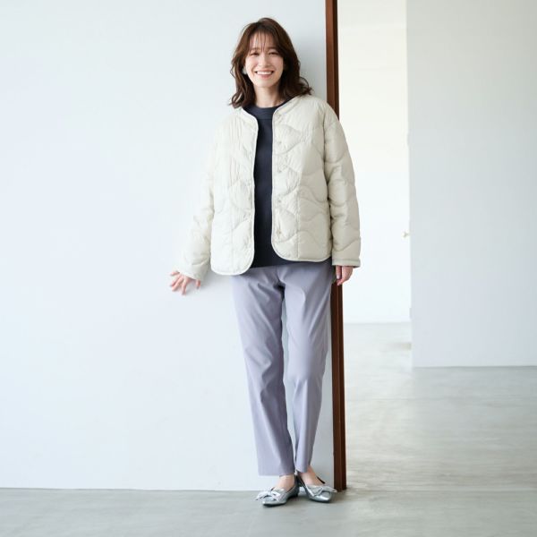 ウオッシャブルダウン　ノーカラージャケット