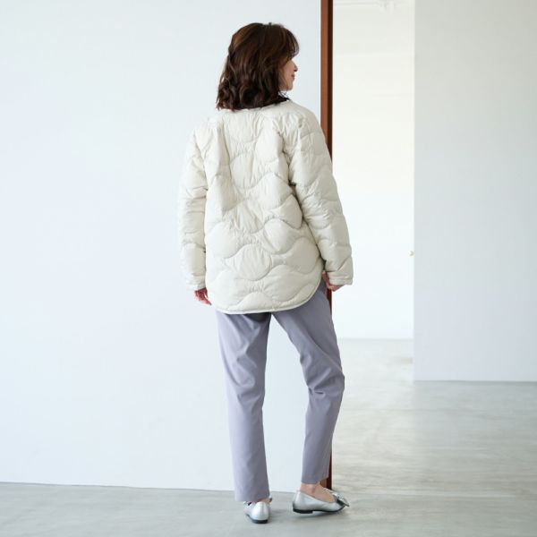 ウオッシャブルダウン　ノーカラージャケット