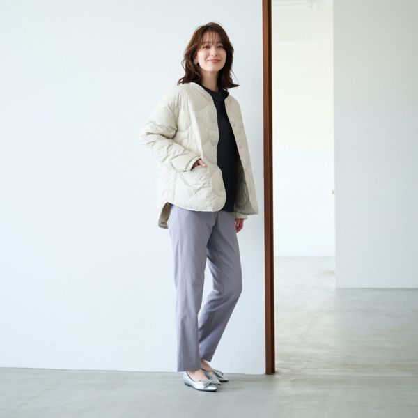 ウオッシャブルダウン　ノーカラージャケット