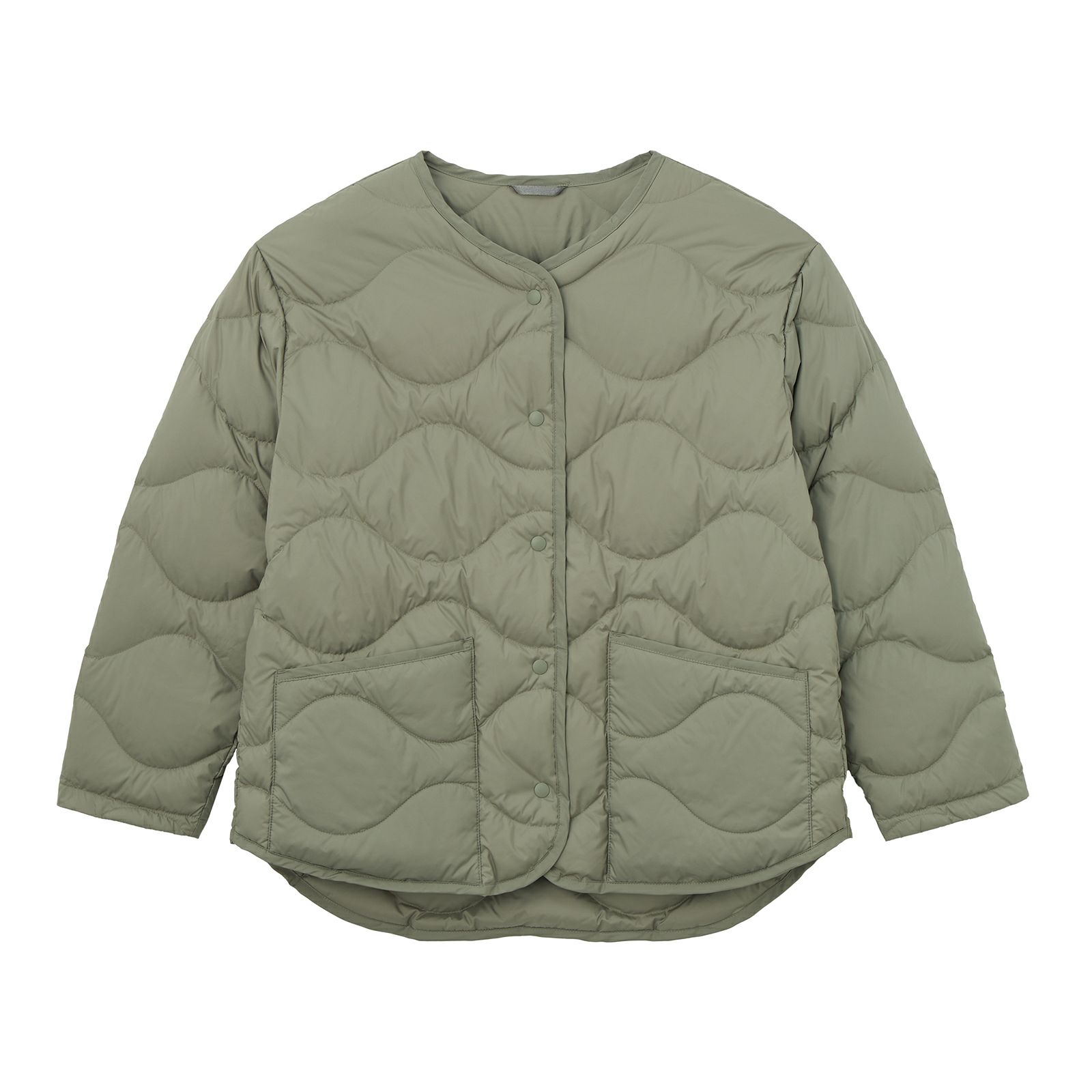 ウオッシャブルダウン　ノーカラージャケット